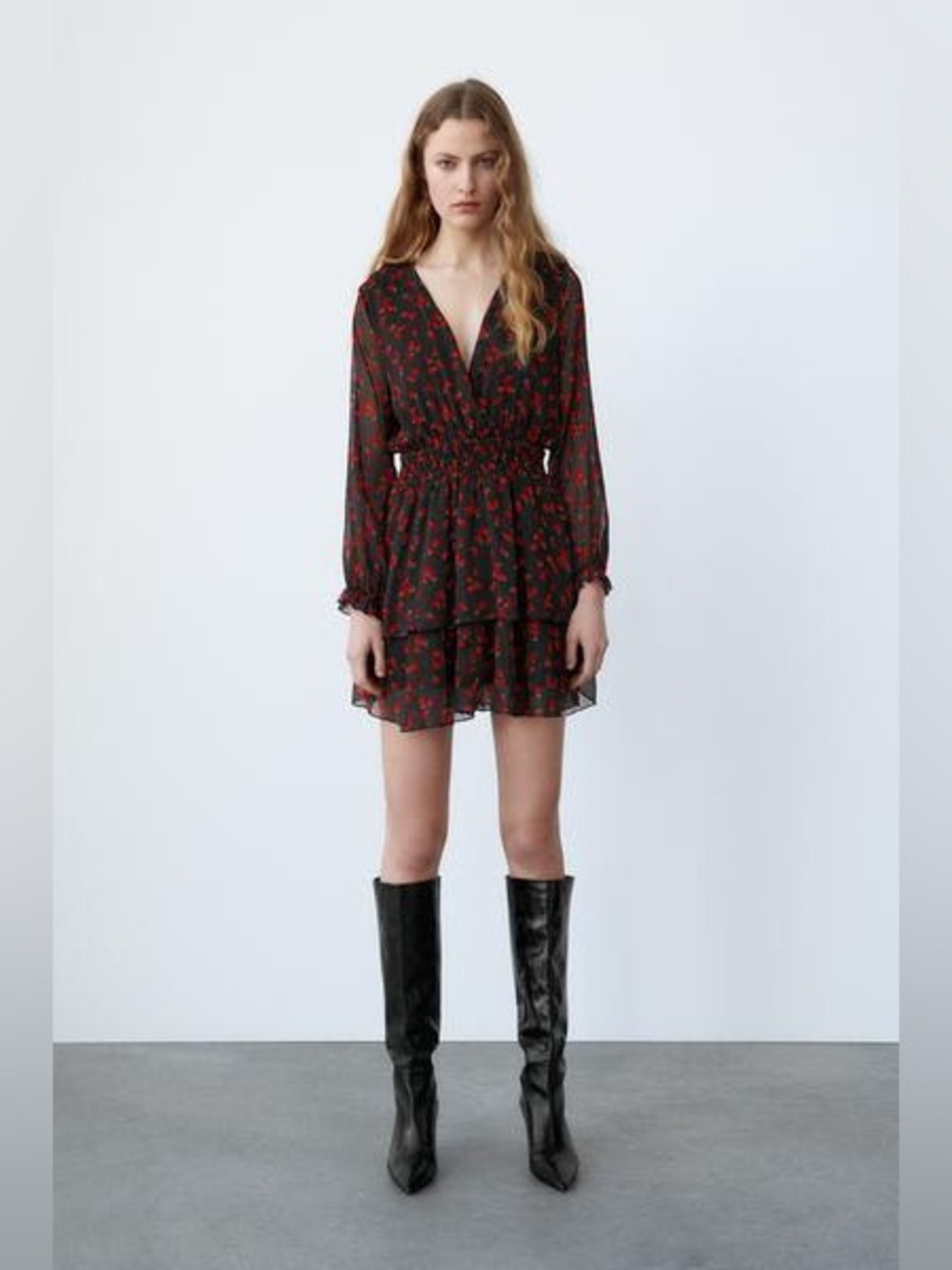 Zara floral print dress